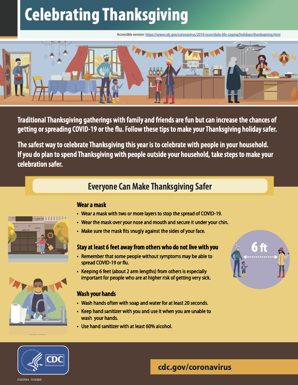 CDC Thanksgiving Recommendations Page 1