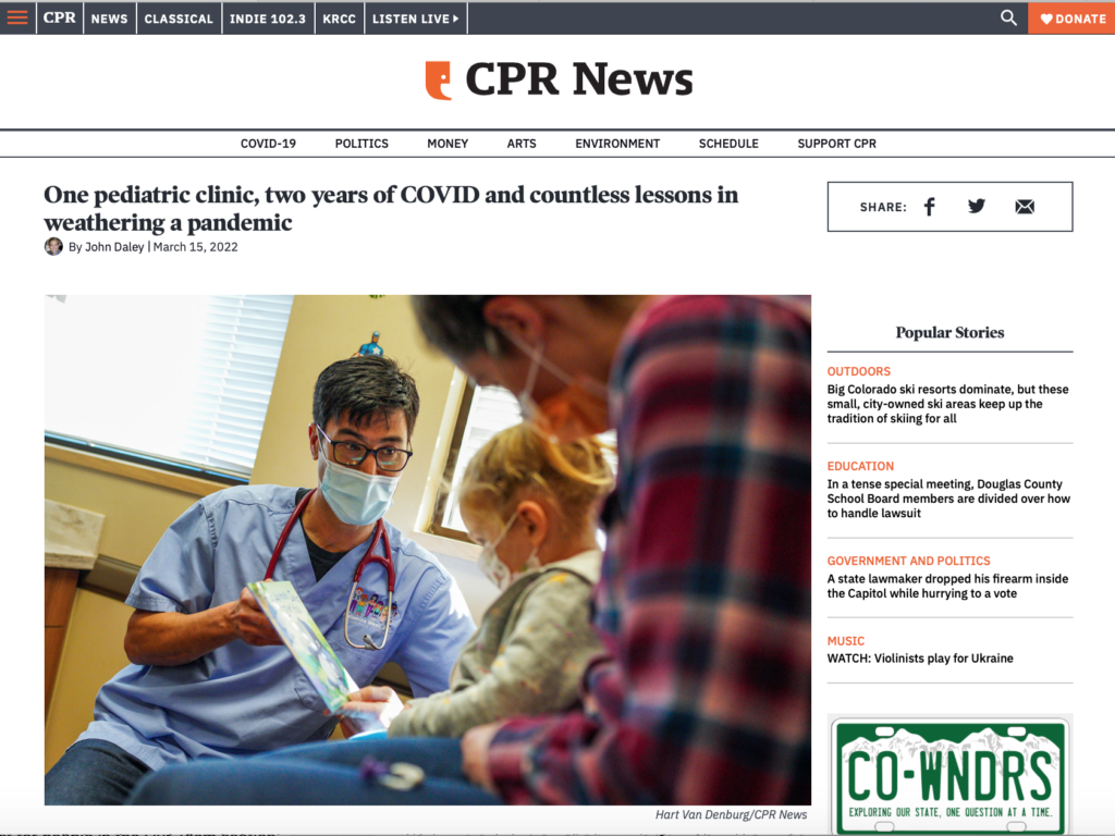 CPR Features Pediatrics West in Article on Challenges Faced During COVID